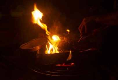 キャンプといえば焚火と料理